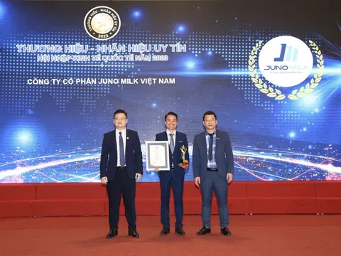 Juno Milk Việt Nam đạt Top 10 Thương hiệu - nhãn hiệu uy tín Hội nhập kinh tế quốc tế năm 2023