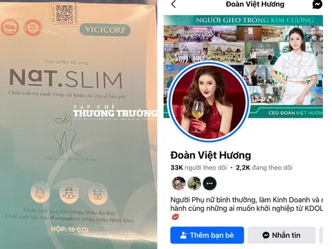 Giảm cân NaT.Slim do Boss Đoàn Việt Hương phân phối có dấu hiệu lưu hành hàng giả, ảnh hưởng sức khỏe người tiêu dùng?