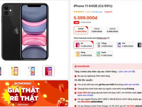 Tụt giá chỉ còn 5,59 triệu, iPhone 11 vẫn rất đáng mua trong năm 2024!