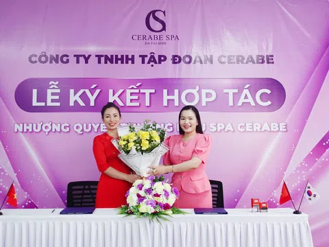 Tân giám đốc Hoàng Thị Kim Tuyến ký kết hợp tác mở Spa Cerabe