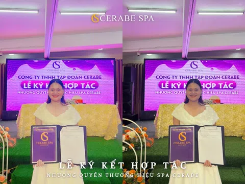 Tân giám đốc Lê Thị Hiền ký kết hợp tác mở Spa Cerabe