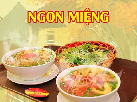 Bún riêu hải sản Vương Thủy đúng vị, thơm ngon.