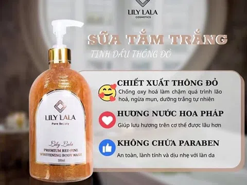 SỮA TẮM TRẮNG TINH DẦU THÔNG ĐỎ MANG THƯƠNG HIỆU LILY LALA