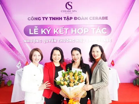 Lễ ký kết hợp tác giữa Chuỗi nhượng quyền thương hiệu Spa Cerabe và Trưởng phòng Kinh doanh Nguyễn Thị Hằng