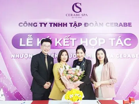 Lễ ký kết hợp tác giữa Chuỗi nhượng quyền thương hiệu Spa Cerabe và Trưởng phòng kinh doanh Phạm Thị Hiến